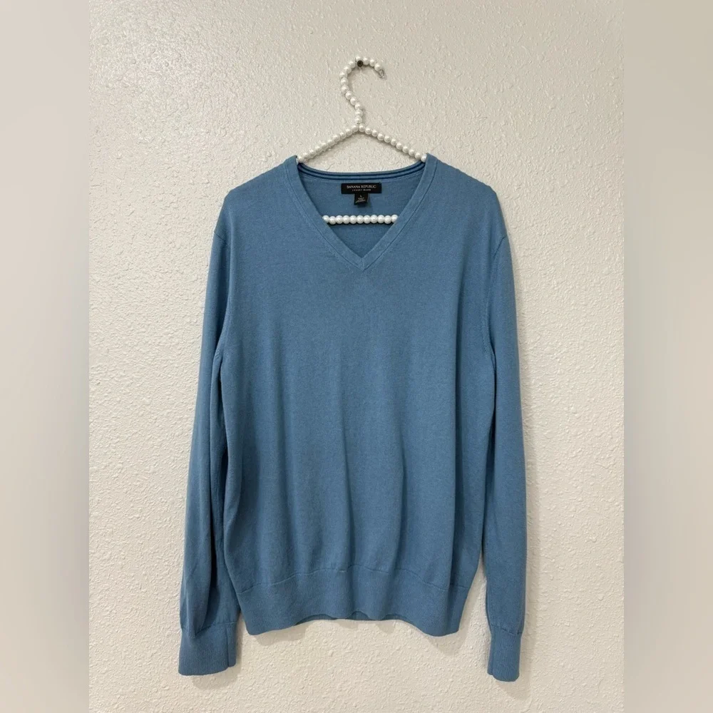 Banana Republic Sweater Large Luxury Blend Silk Cashmere Pullover
